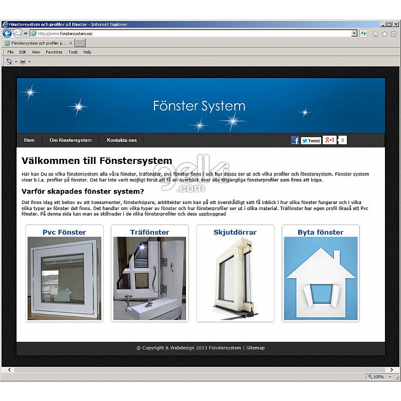 fönster system hemsida