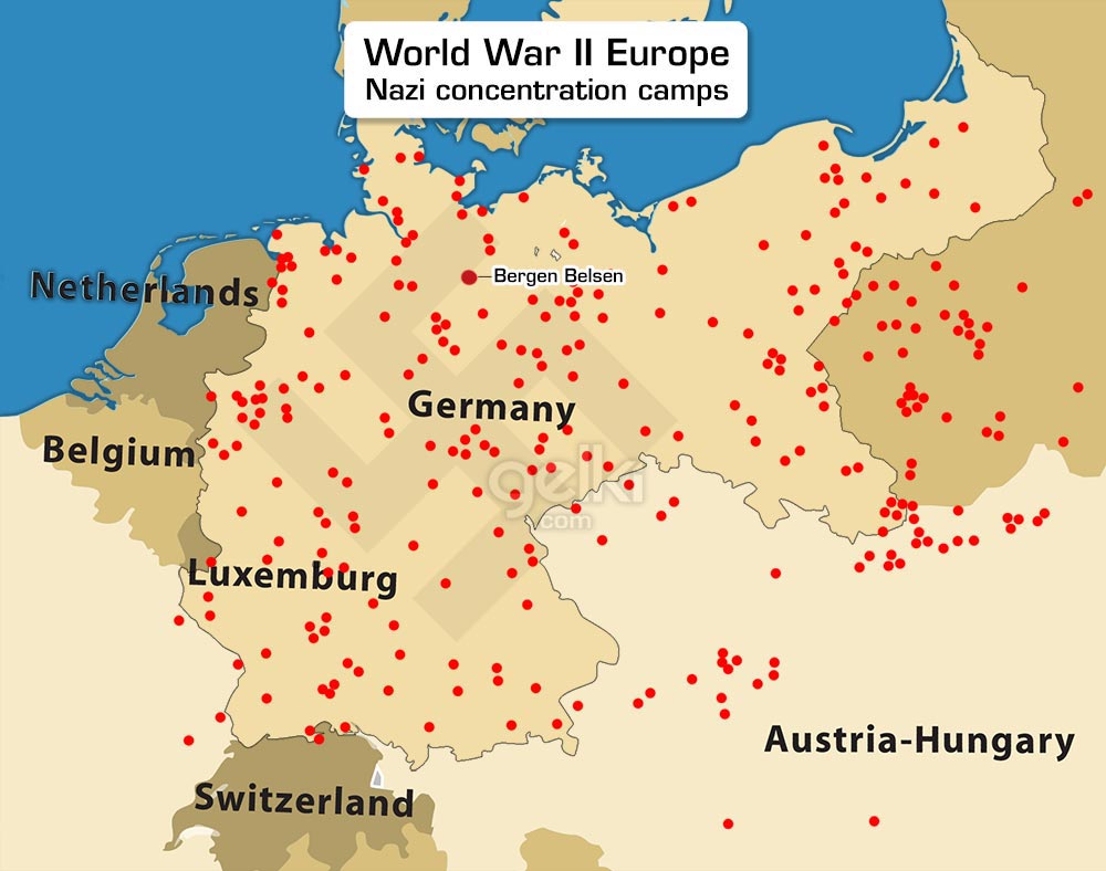 Koncentrationsläger under nazityskland i Europa 1945